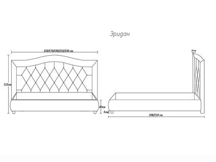 Кровать Димакс Эридан Кварц с подъемным механизмом 120х190