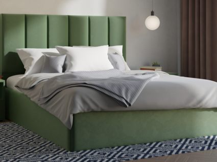 Кровать Lonax Милана велюр Dolly-17 (с основанием) 180х200