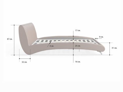 Кровать Сонум Verona Кашемир Бежевый 80х190