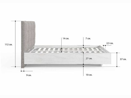Кровать Сонум Victoria Ясмунд + Кашемир Бежевый 160х200