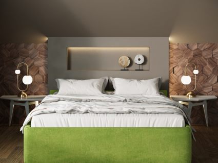 Кровать Nuvola Alba Velutto 22 (с подъемным механизмом) 200х190