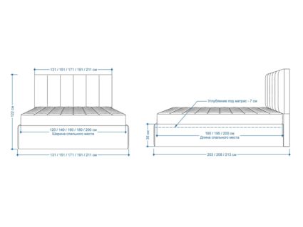 Кровать Lonax Милана велюр Dolly-17 (с основанием) 180х200